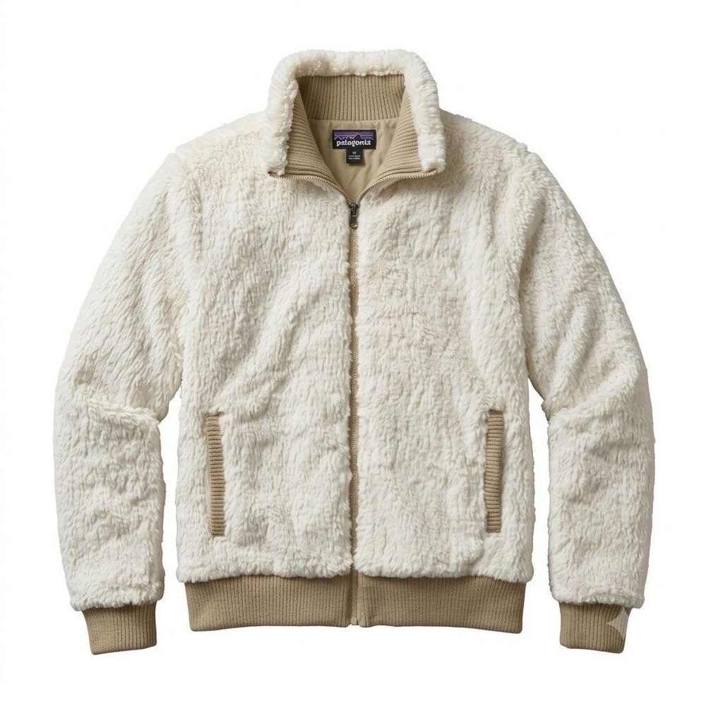 Patagonia Conejo Fleece Bomber Jacket Womens S Sherpa Teddy Fur Full Zip
